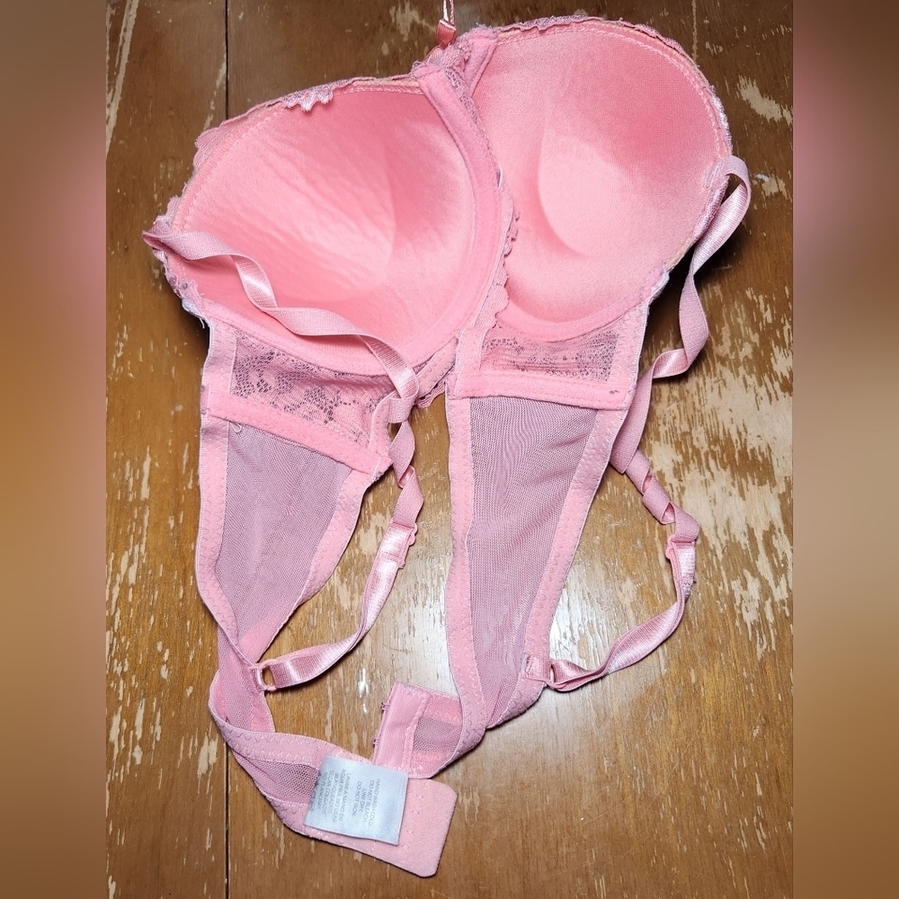 Jessica Simpson Underwire Push Up Lace Pink Bra Sz 36B NWOT RN 71222 - Picture 4 of 7